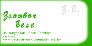 zsombor bese business card